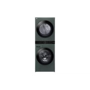 LG - 4.5 Cu. Ft. HE Smart Front Load Washer and 7.4 Cu. Ft. Gas Dryer WashTower with Steam and Built-In Intelligence - Nature Green