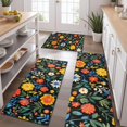 thumbnail image 2 of Pioneer Flower Floral Print Pattern Kitchen Rugs Sets Of 3,Kitchen Runner Rugs Non Skid Washable,Decorative Kitchen Floor Mats for Kitchen,Sink,Laundry,17"x30"+ 17"x47" + 17"x59", 2 of 6