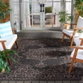 thumbnail image 2 of SAFAVIEH Courtyard Clodagh Medallion Indoor/Outdoor Area Rug, Black/Natural, 6'7" x 9'6", 2 of 15