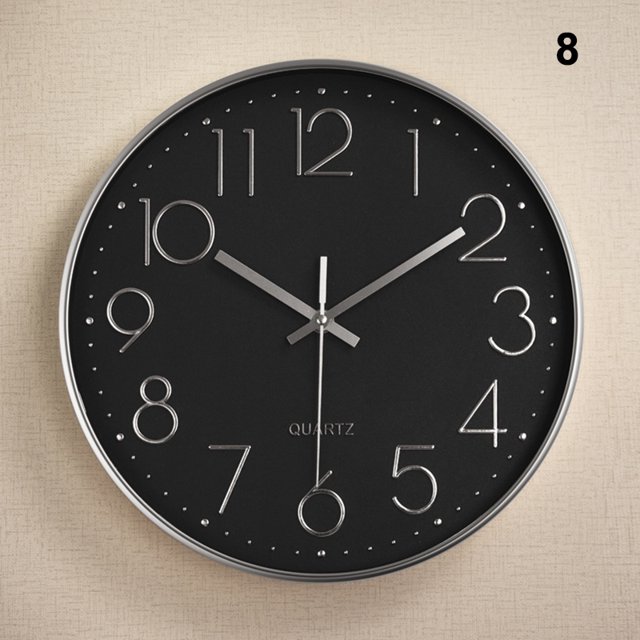 CAROOTU Quartz Wall Clock Plastic Fashion Design Clocks For Home Decor Living Room