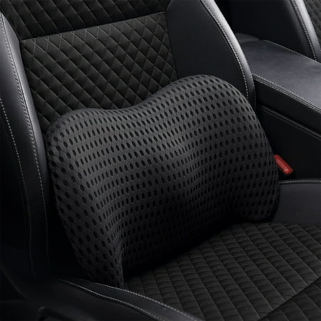 

LHNFT Lumbar Support Pillow: Memory Foam Lumbar Pillow for Lower Back Pain Relief - Car Back Cushion for Driving - Lumbar Support for Car-Office Chair Wheelchair - Black