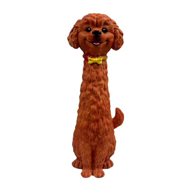 Figura de perro de resina, jarrón de flores, maceta, contenedor de plantas, adorno artístico Marrón