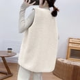 thumbnail image 6 of Women Attumn Winter Solid Composite Vest Jacket Sleeveless Pocket Two Ways Wear Outerwear Long Womens Coats Womens Sleeveless Long Vest Sleeveless Swallowtail Half Zip Vest Womens Fall Outfits Cute, 6 of 6