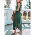 thumbnail image 7 of Cupshe Women's Knit Midi Beach Cover Up Dress Side Slit Elastic Waist Round Neck Waffle Casual Summer Dresses Cover Ups, Size XS-XL, 7 of 7