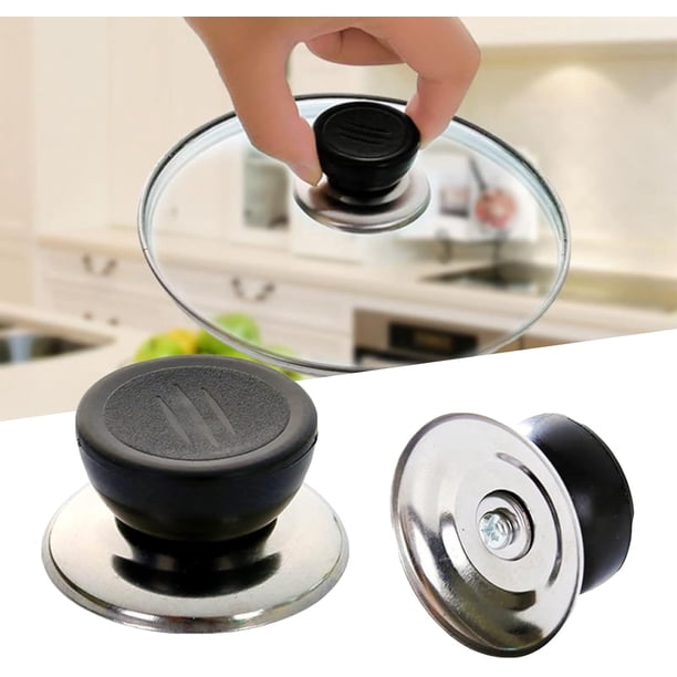 Mejore su experiencia de cocina, las perillas de repuesto para tapa de olla universales muestran propiedades resistentes a altas temperaturas para un uso seguro, la base de acero inoxidable ofrece