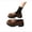 Brown, variant on Women's Chunky Platform Loafers Fashion Metal Chain Comfortable Slip On Round Toe Non Slip Block Heel Penny Loafers for Casual Daily Business Dressy Brown 7.5 Wide