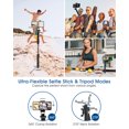 thumbnail image 6 of 4-in-1 Bluetooth Selfie Stick Tripod with LED Fill Light, Panorama Shots 360 Degrees Rotatable Video Anti Shake Balance Handle Gimbal, for DSLR Cameras GoPro Photography Phone - Black, 6 of 9