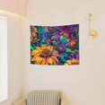 thumbnail image 3 of Uemuo Psychedelic Sunflowers Printed 29x37 Inch Tapestry Wall Hanging – Lightweight & Durable – Perfect for Dorm Decor, Beach Throw, Sofa Cover, Tablecloth, 3 of 8