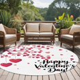 thumbnail image 4 of Happy Valentines Day Round Area Rug 8Ft Washable Large Circle Rugs for Living Room Dorm, Red Love Branches Spring Non-Slip Carpet Floor Mats Indoor Outdoor Carpet Runner Aesthetic Home Decor, 4 of 8