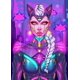 thumbnail image 3 of Cyberpunk Cool Electronic Anime Girl Posters Neon Canvas Painting and Prints Wall Art Cartoon Picture for Room Wall Home Decorat, 3 of 5