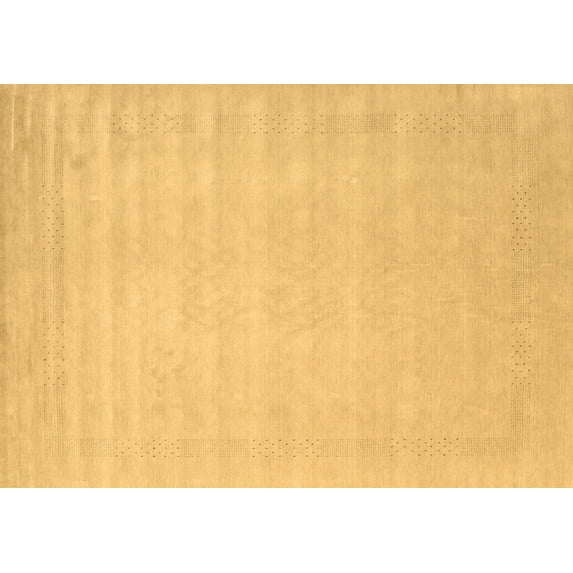 Ahgly Company Indoor Rectangle Solid Brown Modern Area Rugs, 7' x 9'