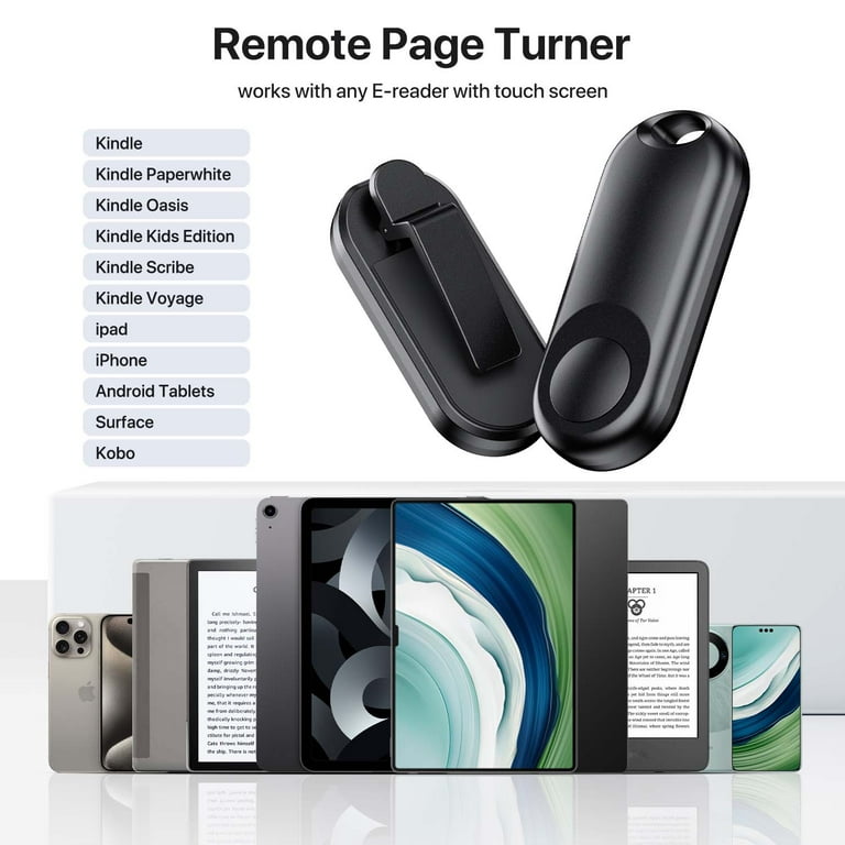 RF Remote Control Page Turner for Kindle Paperwhite,ipad,Reading