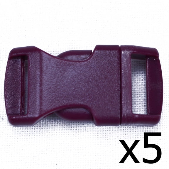 Burgundy 1/2 Inch Buckle - 5 pack - Great for Paracord