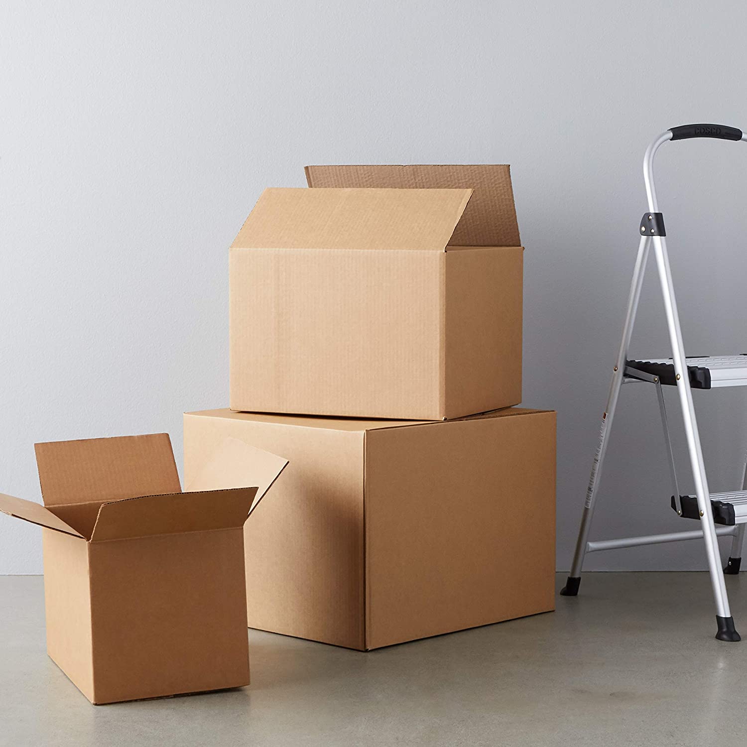 Cardboard Moving Boxes, Small, Medium, and Large (Assorted), 30-Pack, Brown