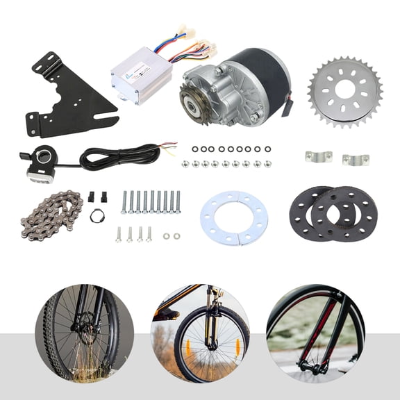 350W 36V Brushed Motor E-Bike Conversion Kit with Controller Thumb Throttle DIY Set