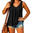 thumbnail image 5 of BUIGTTKLOP Plus Size Tank Tops for Women Plain Sleeveless Shirts Deep V Neck Dresy Casaul Bouses Pleated Tunic Tops, 5 of 5