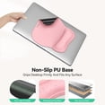 thumbnail image 6 of TECKNET BASICS Gel Mouse Pad with Wrist Rest, Ergonomic Office Mousepad with Wrist Support, Non-Slip & Smooth Surface, Comfortable Desk Mat for Office Gaming Study- Pink, 6 of 8