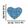 thumbnail image 3 of 4 Piece Set Autism Awareness Heart Colorful Puzzle Pieces Lapel Hat Pins 4P001, 3 of 5
