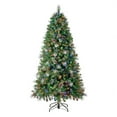 thumbnail image 1 of Home Heritage Lincoln 7' Pre-Lit Artificial Christmas Tree, Pinecones & Glitter, 1 of 11