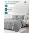 thumbnail image 2 of Casa Platino Twin Bedding Comforter Set- Includes Twin Comforter and 1 Twin Pillow Sham - Ultra Soft and Comy Comforter Twin Size Set- Cozy Twin Size Bed Comforter Set- Twin Duvet Insert - Silver, 2 of 9