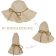 thumbnail image 4 of Women Sun Wide Brim Floppy Beach Hat Breathable UV UPF 50+ Straw Hat Foldable Packable Summer Outdoor Cap, 4 of 6