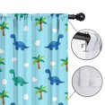 thumbnail image 4 of Blackout Kids Curtains,Light Blue Dinosaurs Palms Eggs Pattern Childrens Insulated Curtains Set Of 2,Bedroom Essentials,Toddler Room Decor 42"x54", 4 of 5