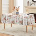 thumbnail image 3 of Easter Tablecloth 60×84 Inch Oval, Bunny Ear Flowers Spring Washable Seasonal Table Cover for Party Picnic Dinner Decor, 3 of 6