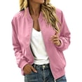 thumbnail image 2 of Women's Stand Collar Raglan Waterproof Zip Up Rib Cuff Casual Jacket,S,Women's Plus Size, 2 of 9