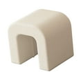 thumbnail image 4 of Elodie Vanity Stool Decorative Fleece Foot Stool for Living Room Hallway Home Decor White, 4 of 8