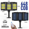 thumbnail image 2 of Led Solar Street Light 3 Head Motion Sensor 270 Wide Angle Ip65 Waterproof RC Wall Lamp W786-3, 2 of 5