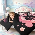 thumbnail image 4 of Manfei Ocean Animal Axolotl 7 Pieces Full Size Bedding Sets,3D Print Salamander Full Size Bed in a Bag,Black Reversible, 4 of 7