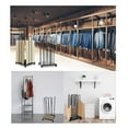 thumbnail image 4 of Qunbio 4 Side Hanger Stacker Cart, 4 in 1 Large Clothes Hanger Organizer Rack Stand, Stainless Steel Clothes Hanger Storage Holder for Adult, Black, 4 of 13