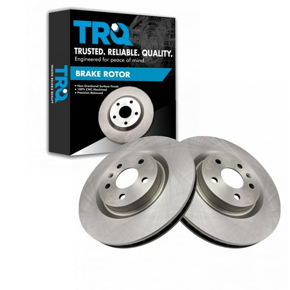 TRQ Front Brake Rotors Set Vented Fits Select 2012-2013 Buick Regal 2010-2015 Chevrolet Camaro 2014-2017 SS 2009 Pontiac G8
