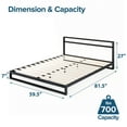 Zinus Trisha 27" Heavy Duty Platform Bed with Headboard, Queen