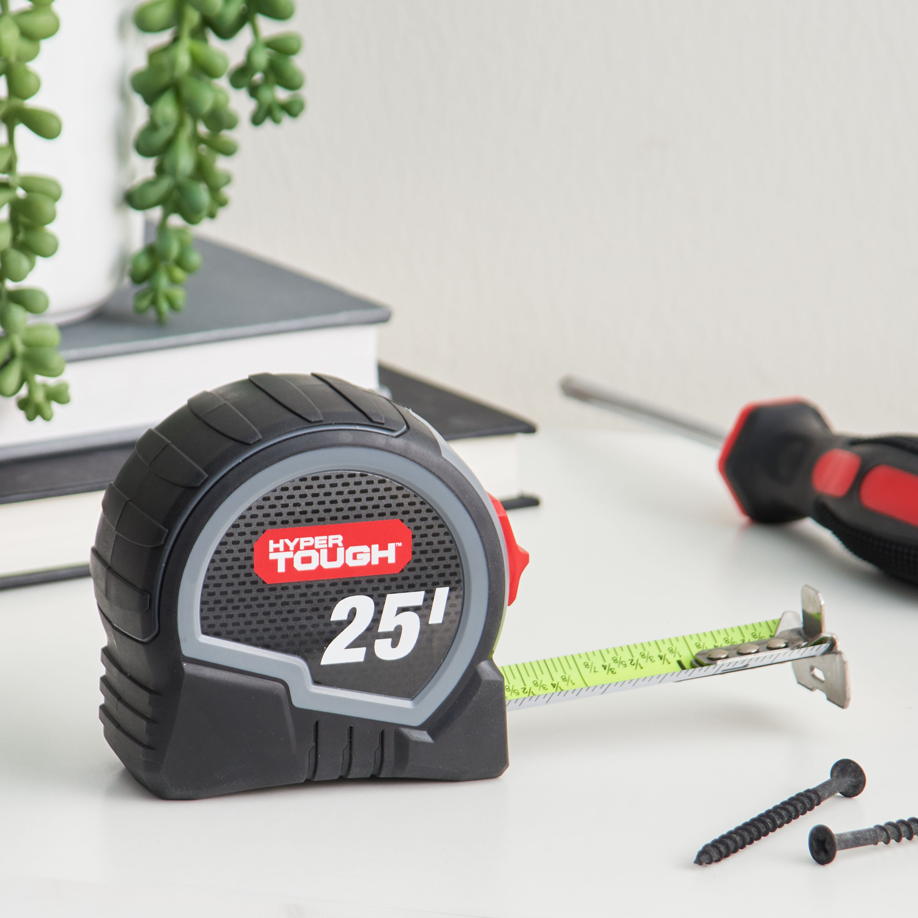 Hyper Tough 25 Ft. Wide Blade Steel Tape Measure photo 3