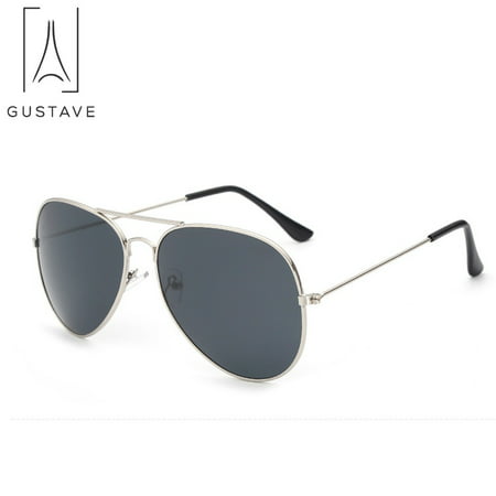 GustaveDesign Fashion Sunglasses for Men & Women Aviator Polarized Metal Mirror UV 400 Lens Protection Sun glasses