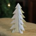 thumbnail image 2 of Northlight 6.5” Shimmery Gold and White Christmas Tree Figurine, 2 of 3