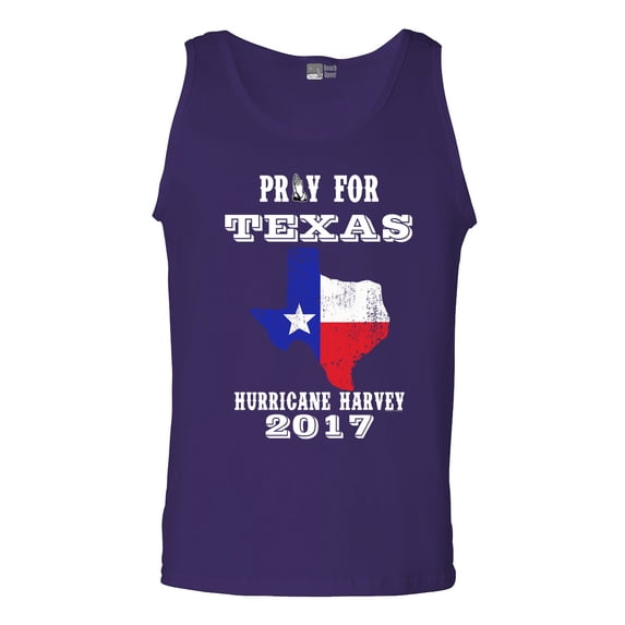 Pray for Texas Map Hurricane Harvey Survivor 2017 DT Adult Tank Top
