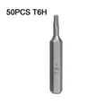 thumbnail image 3 of 50pcs 4mm Small Hex Shank Screwdriver Bits Set for Torx Plum Blossom Head Tools T6H, 3 of 9