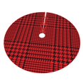 thumbnail image 3 of Kll 30" Christmas Tree Skirt Red Black Houndstooth Xmas Tree Skirts Mat For New Year Xmas Holiday Party Indoor Outdoor Home Decoration, 3 of 9