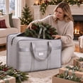 thumbnail image 4 of Under $5 Boovnll Clothes Storage, Large Capacity Foldable Thicken Non-Woven Storage Bags with Reinforced Handles & Zippers for Home, Clothing, Blanket, Comforters, Storage and Organization, 4 of 9