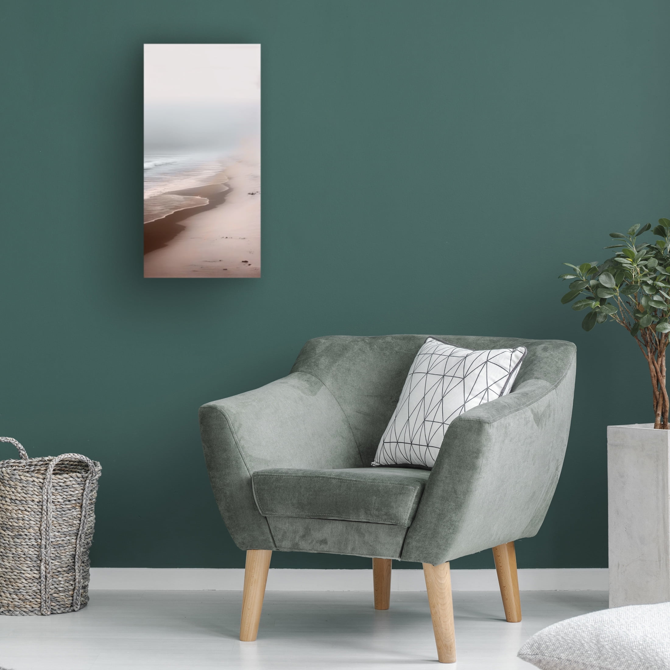 Canvas Wall Art - Sasha 'Take Me Down to the Sea Again' Wall Art for Living Room, Bedroom, or Office Décor by Trademark Fine Art - 16 x 32 Inches