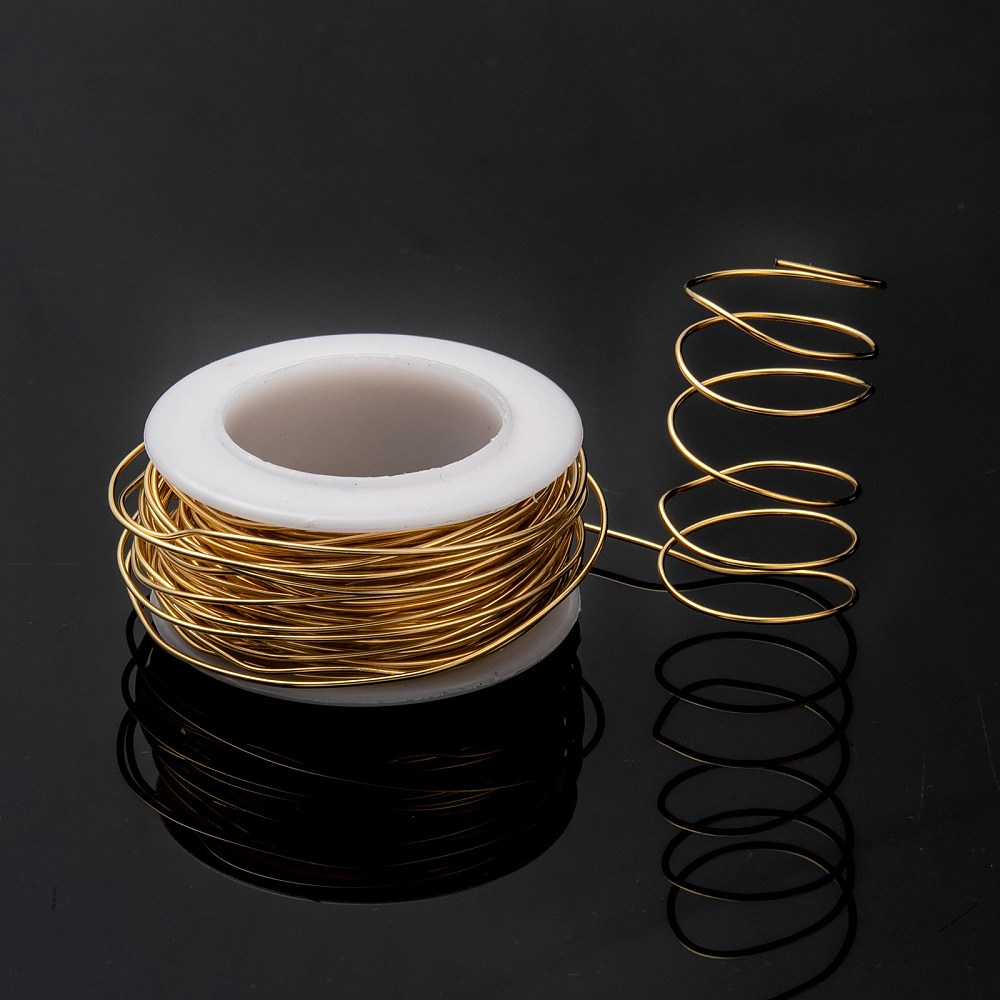 1roll 304 Stainless Steel Wire Golden 21 Gauge 0.7mm about 32.8 Feet(10m)/roll