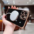 thumbnail image 3 of for iPhone 14 Pro Max Case Magnetic, Cute Heart Phone Case for Women Men Luxury Plating Full Camera Lens Protect Soft Silicone Shockproof Bumper for iPhone 14 ProMax Case 6.7" (Black), 3 of 11
