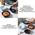 thumbnail image 4 of Small Round Baking Dish, Colorful Ceramic Baking Dish, Home Microwave Baked Rice Bowl, Round Ceramic Pie Plate, 4 of 6