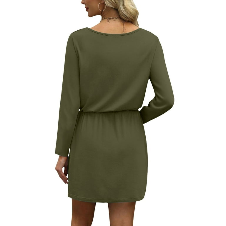 a line dress short turtleneck Women's High Waist A-line Fashion Designer Mini S-L Dresses (Short) –  International Women's Clothing