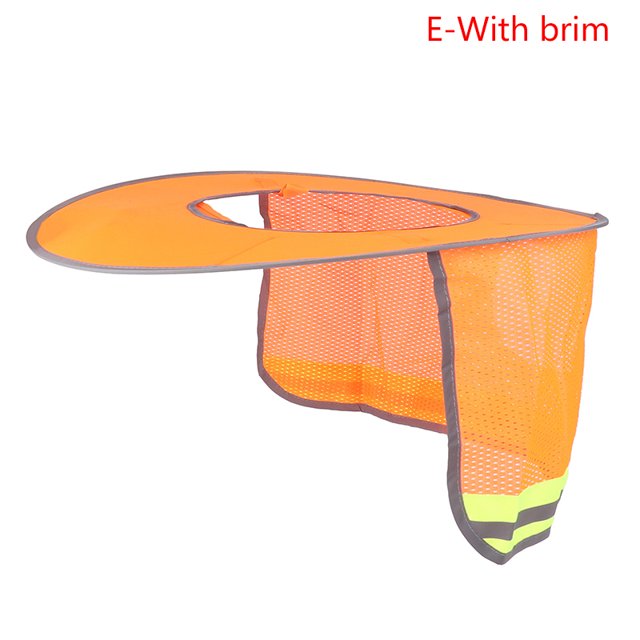 Sombrero de verano Sombrero duro cuello escudo cascos sombrero reflectante borde tapa reflectante para los trabajadores de la construcción
