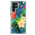thumbnail image 1 of MUNDAZE Samsung Galaxy S22 Ultra Shockproof Clear Hybrid Protective Phone Case Blue Monstera Pothos Tropical Floral Flowers Cover, 1 of 5