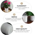 thumbnail image 3 of FUEENIRVA 5Sets Breathable White Plastic Flower Pot Self Watering Planter, 3 of 6