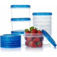 thumbnail image 1 of U Chef Set 10 Piezas 470 ml Tuppers de Plástico con Tapa de Rosca Hermética, Contenedores para Congelador y Microondas, Recipientes para Alimentos Reutilizables y Apilables Libres de BPA, 1 of 4